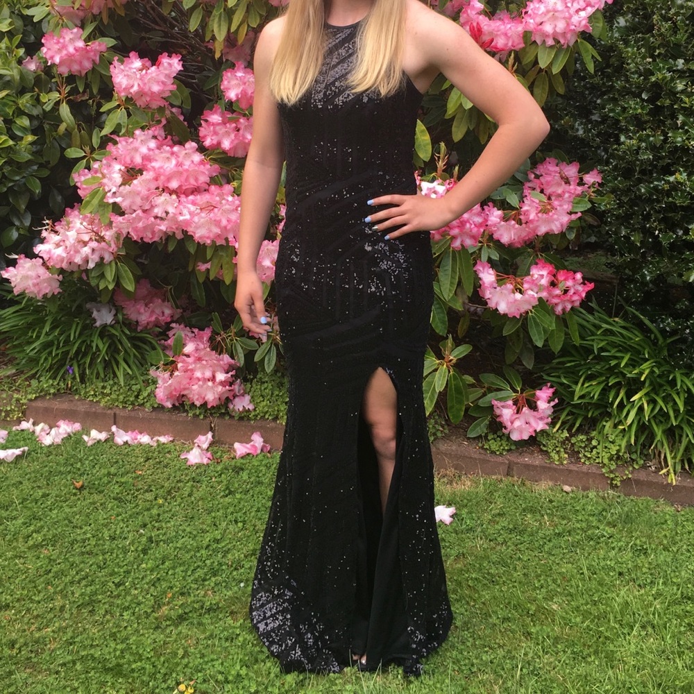 Miss Kim Black Prom Dress